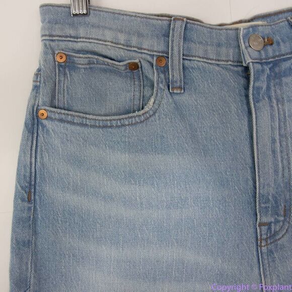 NEW Madewell High-Rise Slim Crop Boyjean in Dumas Wash: Ripped Edition, size 28 - Picture 13 of 16
